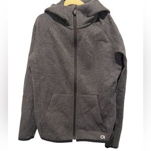 GapFit Kids Stretch Knit Grey Hoodie Size 8